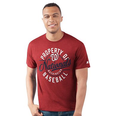 Men's Starter Red Washington Nationals Prime Time Property Of T-Shirt