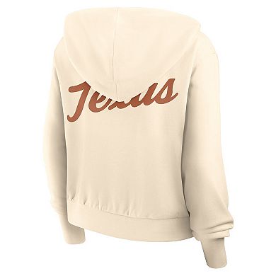 Women's Nike Cream Texas Longhorns Chill Midi Full-Zip Hoodie