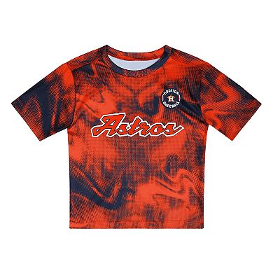 Toddler Orange/Navy Houston Astros Pinch Hitter Infielder T-Shirt & Shorts Set