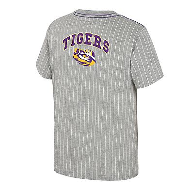 Youth��Colosseum Heather Gray LSU Tigers Airball Baseball T-Shirt