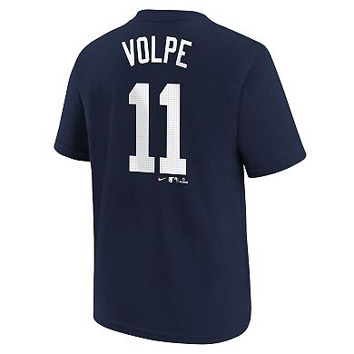 Youth Nike Anthony Volpe Navy New York Yankees Player Name & Number T-Shirt