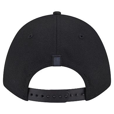 Men's New Era Black Chicago Blackhawks Game Day Stealth Flag 9FORTY A-Frame Adjustable Hat