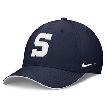 Men's Nike Navy Penn State Nittany Lions 2025 Dugout Coaches Rise Swoosh Performance Flex Hat