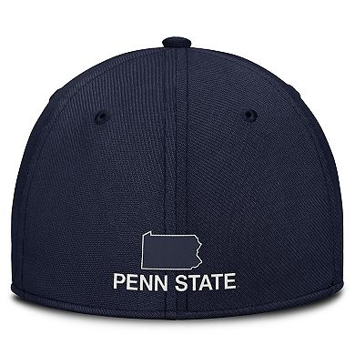Men's Nike Navy Penn State Nittany Lions 2025 Dugout Coaches Rise Swoosh Performance Flex Hat
