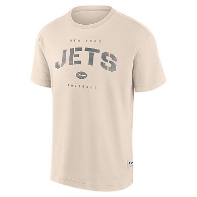 Men's Fanatics Cream New York Jets Elements Weathered Tonal Future Ground T-Shirt