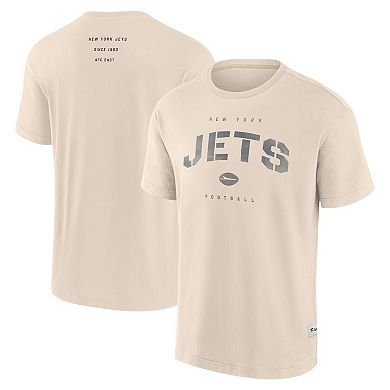 Men's Fanatics Cream New York Jets Elements Weathered Tonal Future Ground T-Shirt