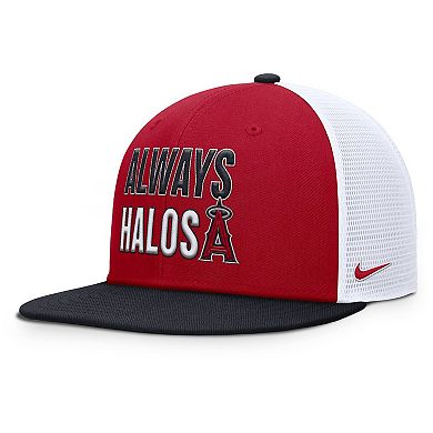 Men's Nike Red Los Angeles Angels Pro Trucker Snapback Hat