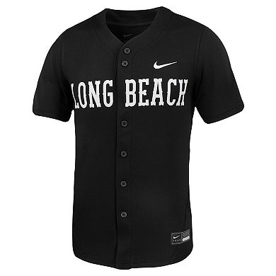 Men's Nike Black Cal State Long Beach The Beach Replica Baseball Jersey