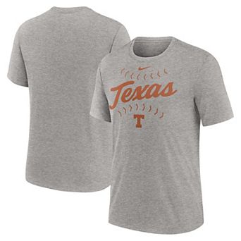 Men's Nike Heather Gray Texas Longhorns Campus Local Tri-Blend T-Shirt