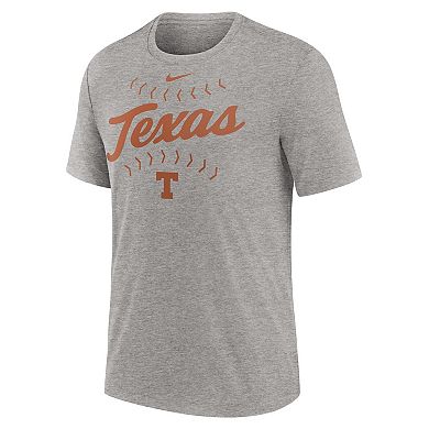 Men's Nike Heather Gray Texas Longhorns Campus Local Tri-Blend T-Shirt