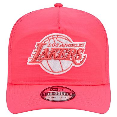 Men's New Era Pink Los Angeles Lakers Injection Everyday Golfer Adjustable Hat