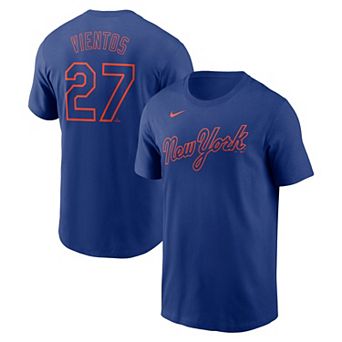 Men's Nike Mark Vientos Royal New York Mets Fuse Name & Number T-Shirt