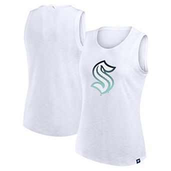 Women's Fanatics White Seattle Kraken Slub Tank Top