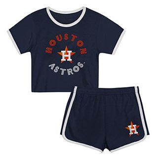 Toddler Navy Houston Astros Double Run T-Shirt & Shorts Set