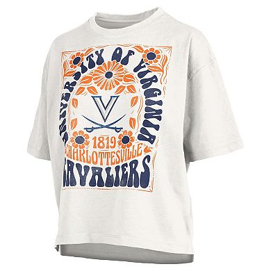 Women's Pressbox White Virginia Cavaliers Harmony Oversized T-Shirt