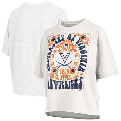Women's Pressbox White Virginia Cavaliers Harmony Oversized T-Shirt