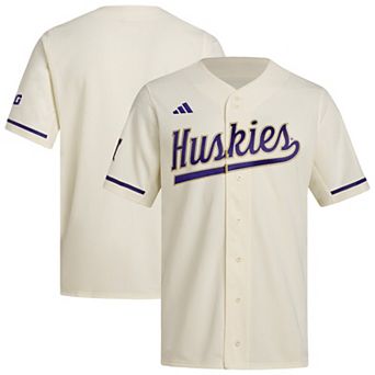Men's�adidas Cream Washington Huskies Replica Baseball Jersey