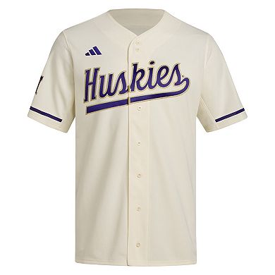 Men's adidas Cream Washington Huskies Replica Baseball Jersey