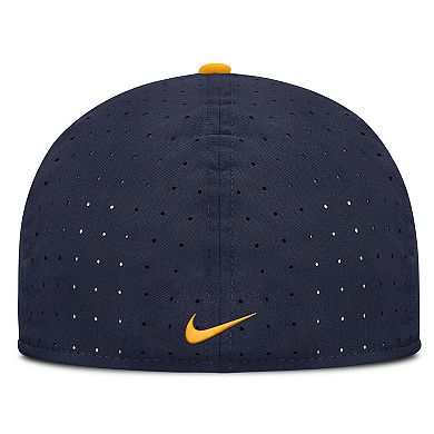 Men's Nike Navy West Virginia Mountaineers On-Field Dugout True Performance Fitted Hat