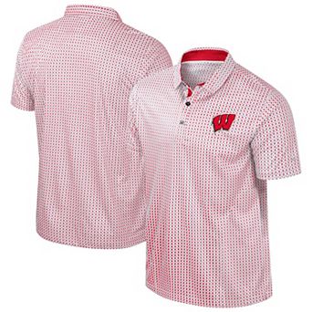 Men's Colosseum Red Wisconsin Badgers Big & Tall Marty Rival Polo