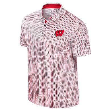 Men's Colosseum Red Wisconsin Badgers Big & Tall Marty Rival Polo