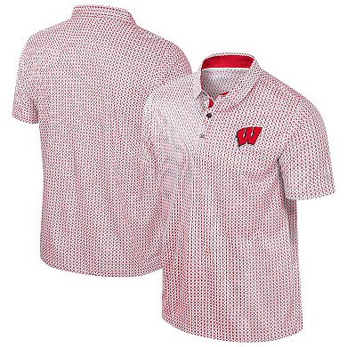 Men's Colosseum Red Wisconsin Badgers Big & Tall Marty Rival Polo