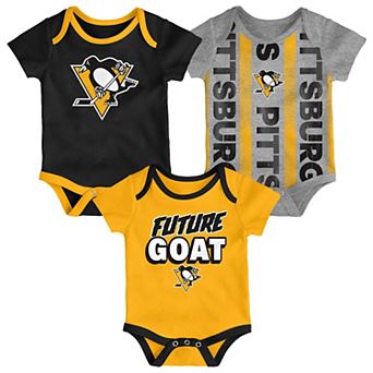 Newborn Pittsburgh Penguins Loyal Buddies Three-Pack Bodysuit Set