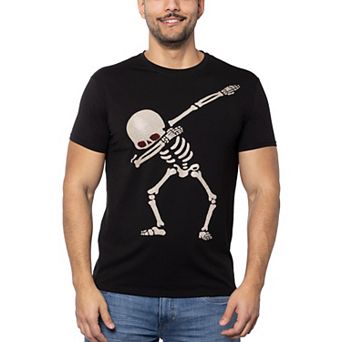Men's Dabbing Skeleton Rhinestone Graphic T-Shirts