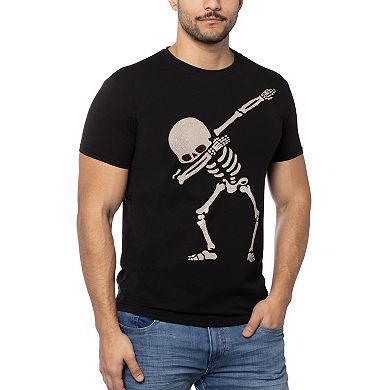 Men's Dabbing Skeleton Rhinestone Graphic T-Shirts
