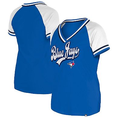 Women's New Era Royal Toronto Blue Jays Gameday Raglan V-Neck T-Shirt