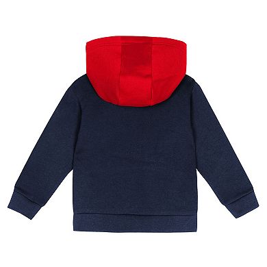 Toddler Red/Navy Atlanta Braves Wind Up Pullover Hoodie and Sweatpants Set