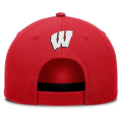 Men's Fanatics Red Wisconsin Badgers Foul Ball Rope Adjustable Hat