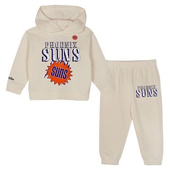 Toddler Mitchell & Ness Cream Phoenix Suns Hang Time Oversized Pullover Hoodie & Pants Set