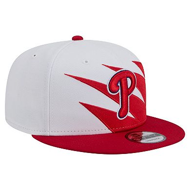Men's New Era Red/White Philadelphia Phillies Jagged 9FIFTY Snapback Hat
