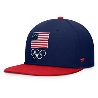 Men's Fanatics Navy/Red Team USA Record Fitted Hat