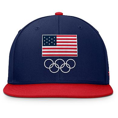 Men's Fanatics Navy/Red Team USA Record Fitted Hat