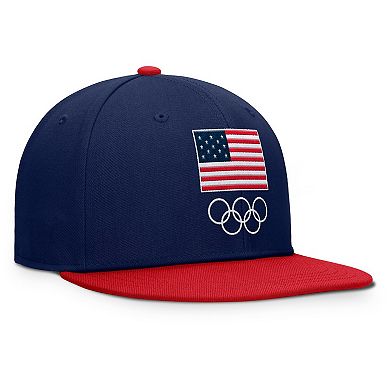 Men's Fanatics Navy/Red Team USA Record Fitted Hat