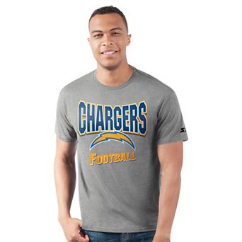 Men's Starter Heather Gray Los Angeles Chargers Prime Time T-Shirt