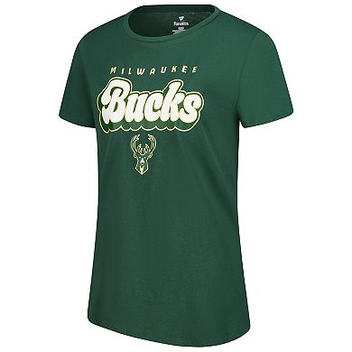 Women's Fanatics Hunter Green Milwaukee Bucks Top Baller T-Shirt