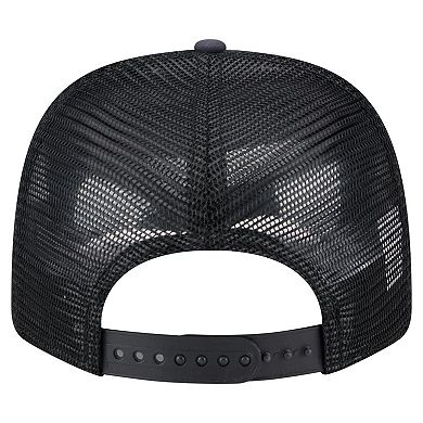 Men's New Era Navy/Black New England Patriots Adventure Drinks Pattern 9SEVENTY Stretch-Snap Hat