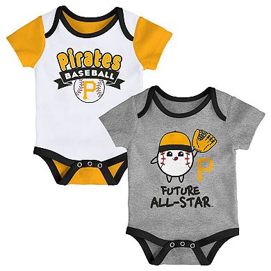 Newborn Pittsburgh Pirates Triple Hit Two-Pack Bodysuit Set
