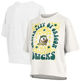 Women's Pressbox White Oregon Ducks Harmony Oversized T-Shirt