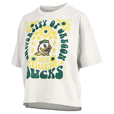 Women's Pressbox White Oregon Ducks Harmony Oversized T-Shirt