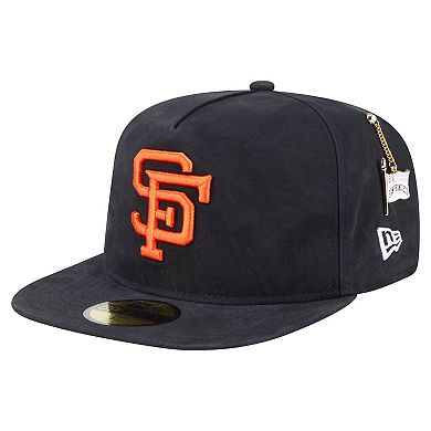 Men's New Era Black San Francisco Giants Championship Side Flag A-Frame 59FIFTY Fitted Hat