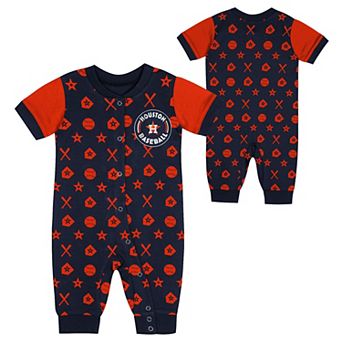 Newborn Navy Houston Astros Hard 90 Coveralls