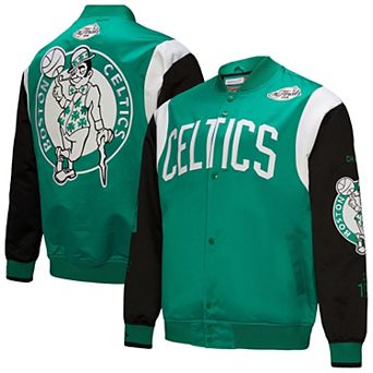 Unisex Mitchell & Ness Kelly Green Boston Celtics Vintage Team Origins Satin Full-Snap Jacket