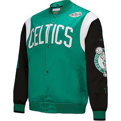 Unisex Mitchell & Ness Kelly Green Boston Celtics Vintage Team Origins Satin Full-Snap Jacket