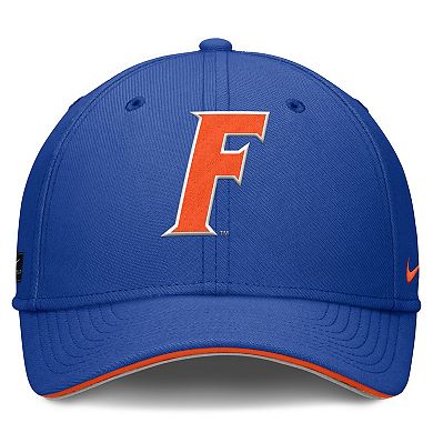 Men's Nike Royal Florida Gators 2025 Dugout Coaches Rise Swoosh Performance Flex Hat