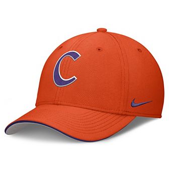 Men's Nike Orange Clemson Tigers 2025 Dugout Coaches Rise Swoosh Performance Flex Hat