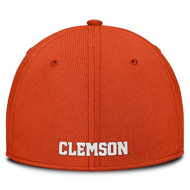 Men's Nike Orange Clemson Tigers 2025 Dugout Coaches Rise Swoosh Performance Flex Hat